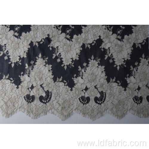 Nylon Polyester Cation Panel Lace Fabric